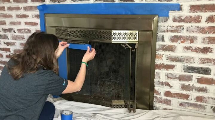 how to apply german schmear to give your brick fireplace a new look