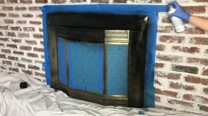 how to apply german schmear to give your brick fireplace a new look