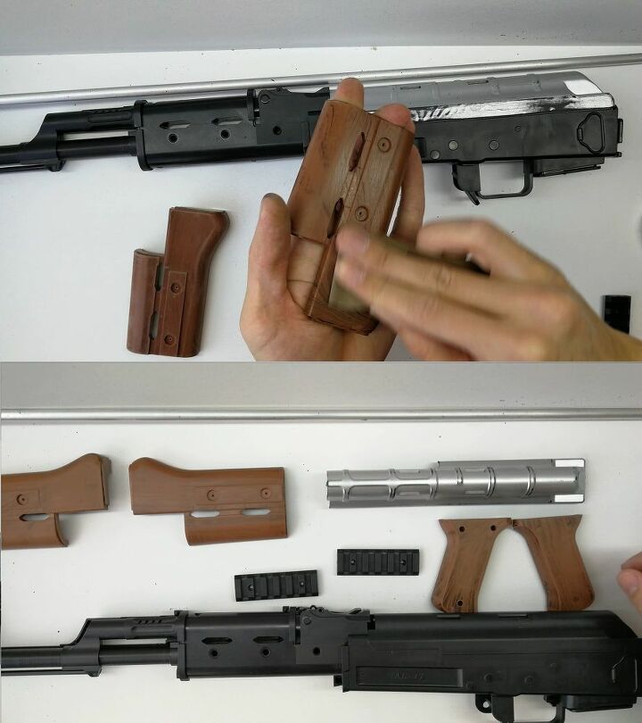 lmpara de pistola de juguete ak 47