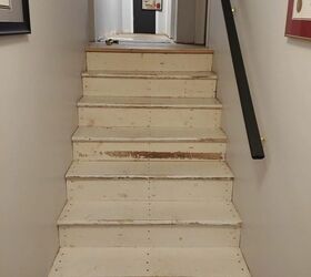 makeover your stairs urban rustic style, The stairs I began working on them