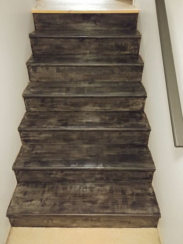 makeover your stairs urban rustic style, The finished stairs