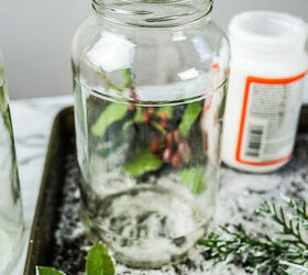 5 minute diy snow covered candle jars
