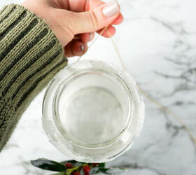 5 minute diy snow covered candle jars