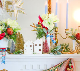 diy ornament garland for a whimsical christmas mantel