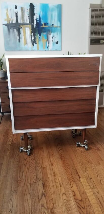 mid century modern even more modern, Drawers stained