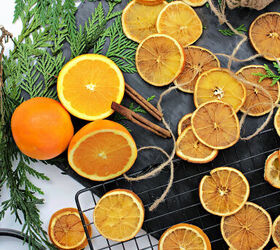 Cómo hacer una guirnalda de naranjas y adornos