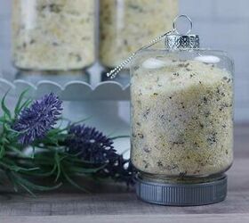 lemon lavender bath salts in a jar