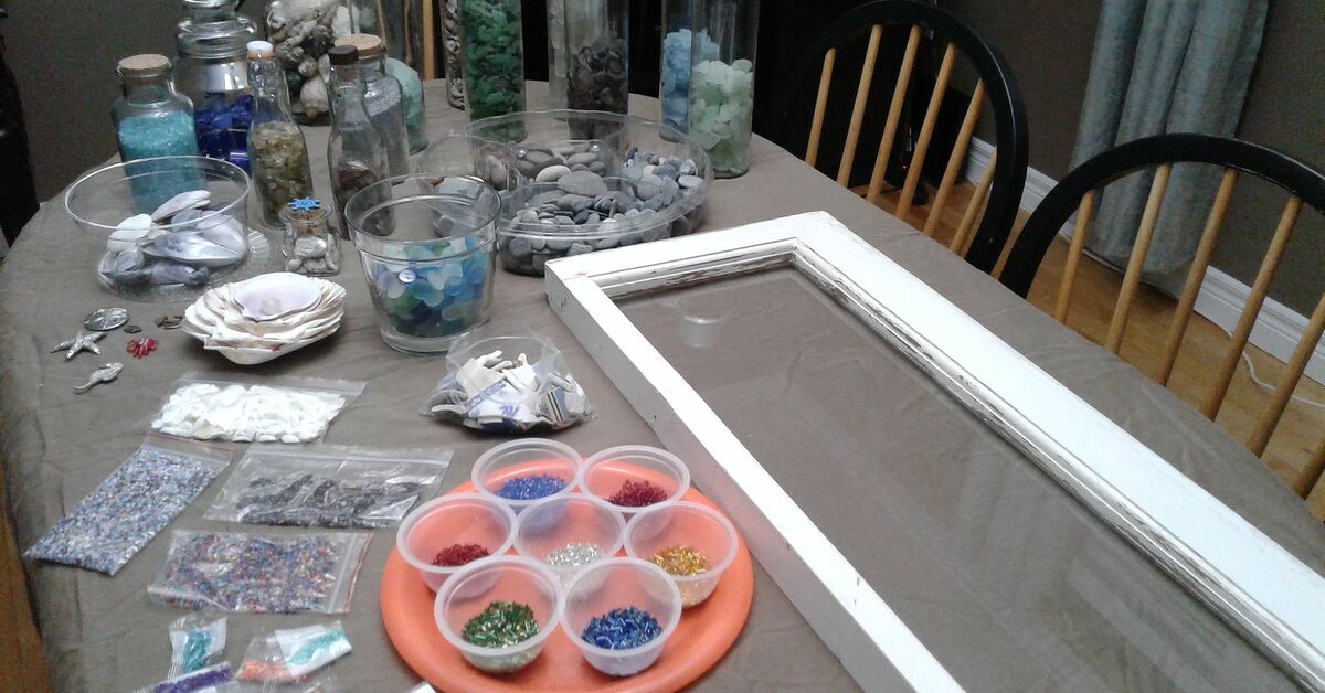 How to Make a Vintage Window With Epoxy Resin Seascape DIY | Hometalk