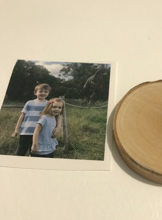adornos de madera con fototransferencia