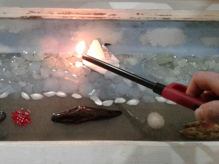 How to Make a Vintage Window With Epoxy Resin Seascape DIY | Hometalk