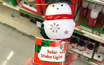 Adorno navideño con energía solar hecho por ti mismo con materiales de la tienda del dólar