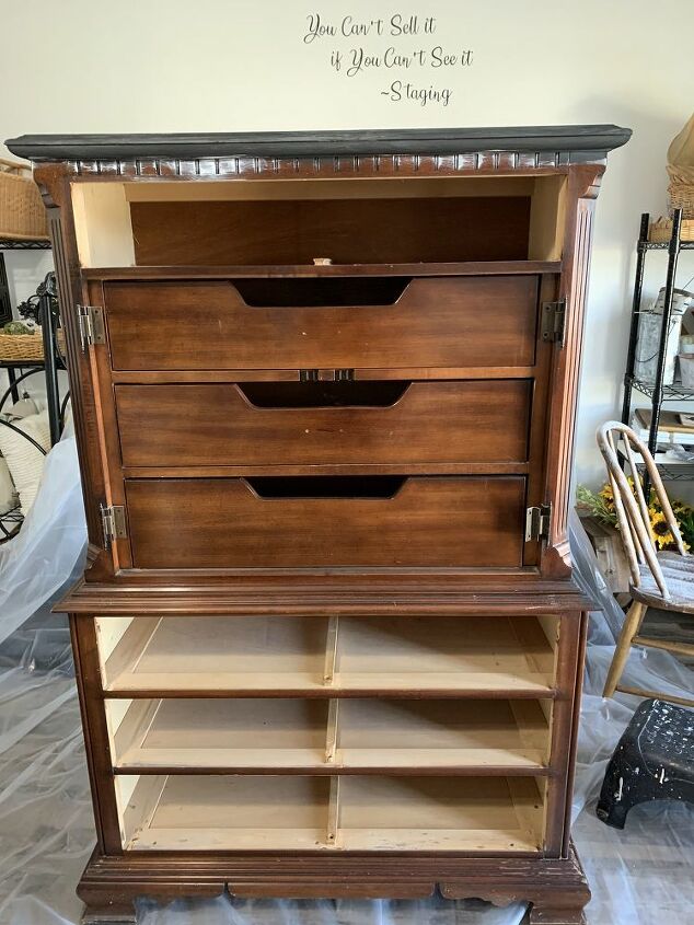 chest of drawers makeover farmhouse style, All Cleaned