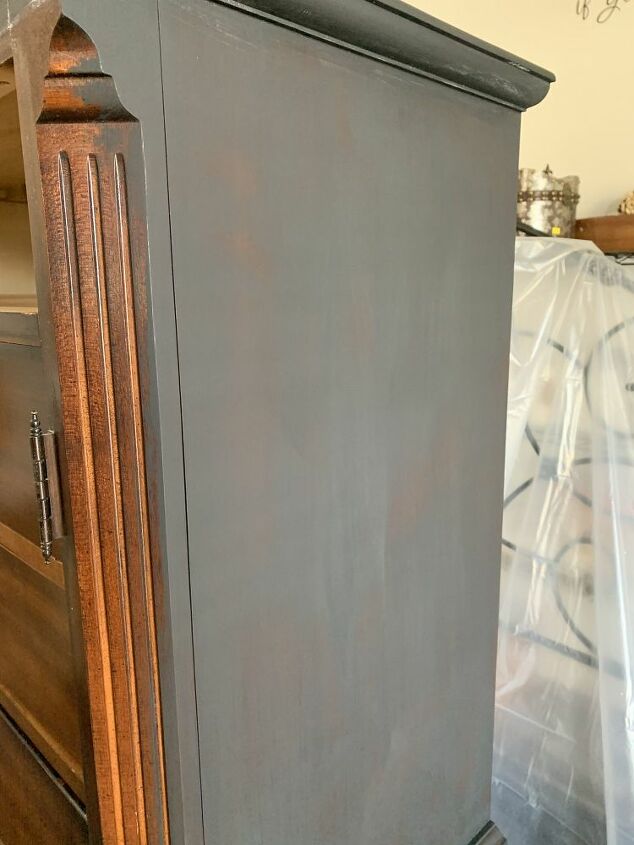 chest of drawers makeover farmhouse style, One Coat of Paint