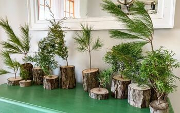 Mini árboles de troncos DIY