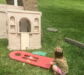 how to paint a plastic playhouse