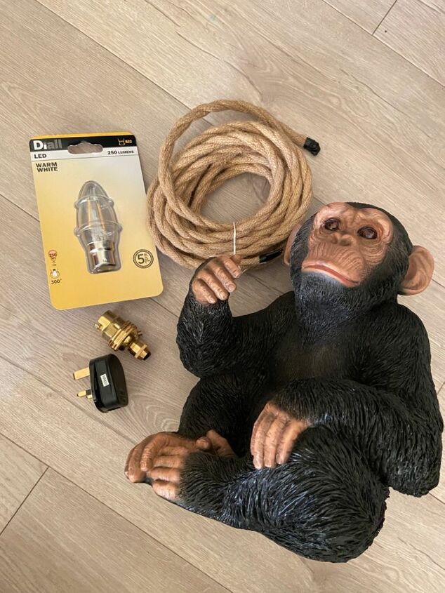 create your own monkey lamp, This is everything I bought
