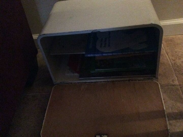 q how to repurpose antique breadbox