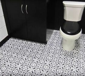 Fake designer tile floors with this popular DIY trend!