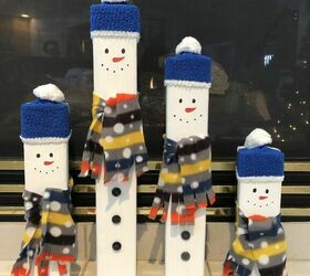 Wooden Snowman Family