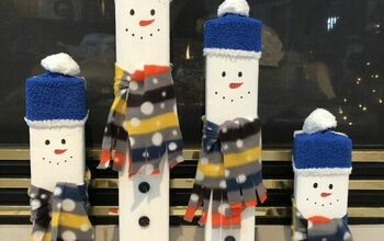  Família de bonecos de neve de madeira