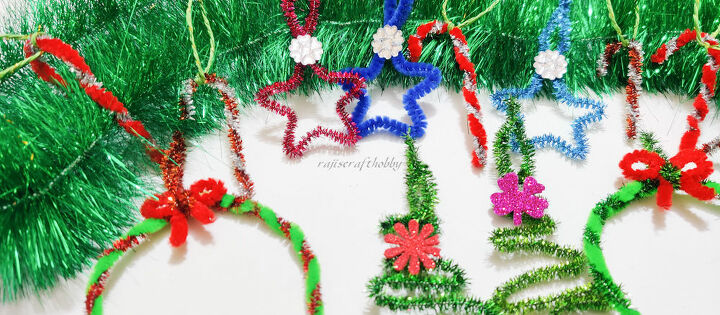 easy to make pipe cleaner christmas ornaments