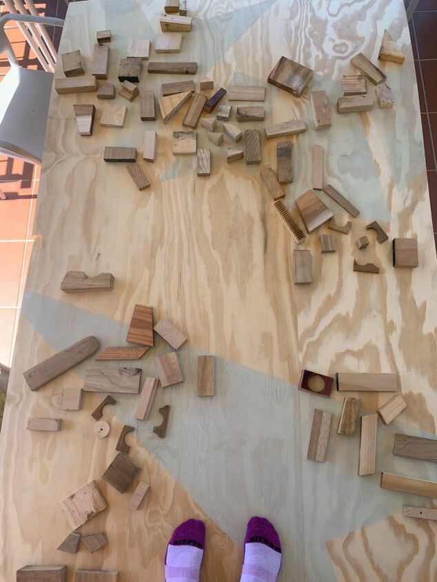 arte abstracto de shutterboard y recortes de madera, Despu s de la ca da