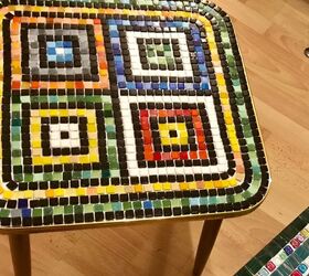 how to transform an old coffee table into a piece of functional art, Ready to grout