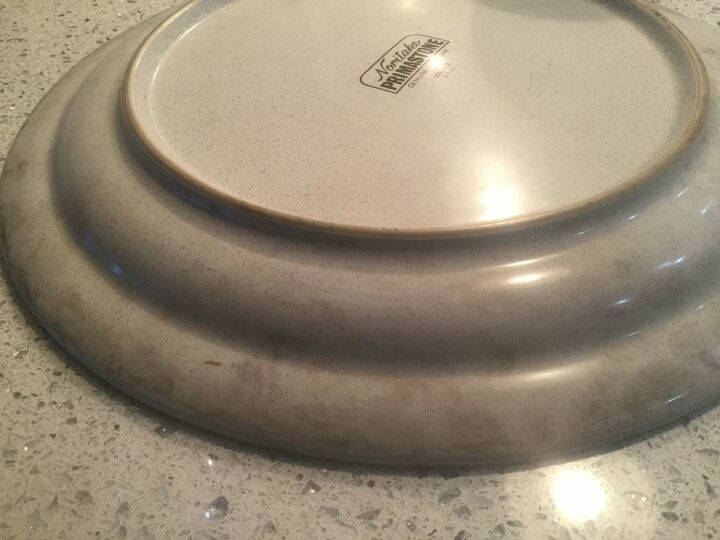 q how do i get black off my dishes