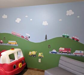 how to create a truck themed bedroom wall