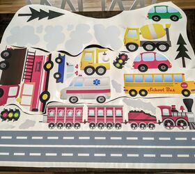 how to create a truck themed bedroom wall