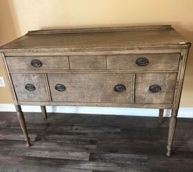 How to Make a Buffet Makeover Using Saltwash Paint Additive DIY Hometalk