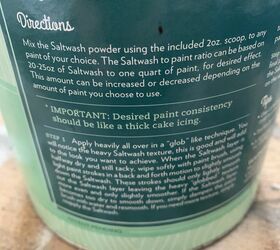 how to make over furniture using saltwash paint additive, Saltwash Directions
