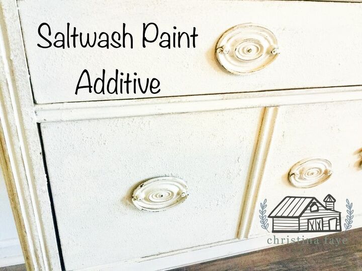how to make over furniture using saltwash paint additive, Distressing