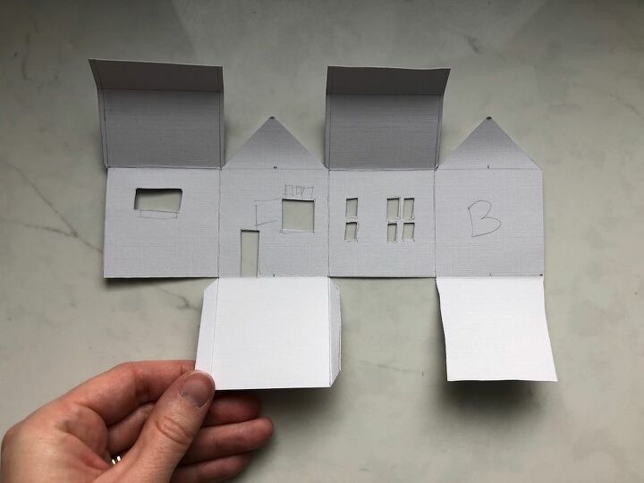 paper house ornaments holiday diy project