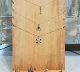 wooden jewelry display