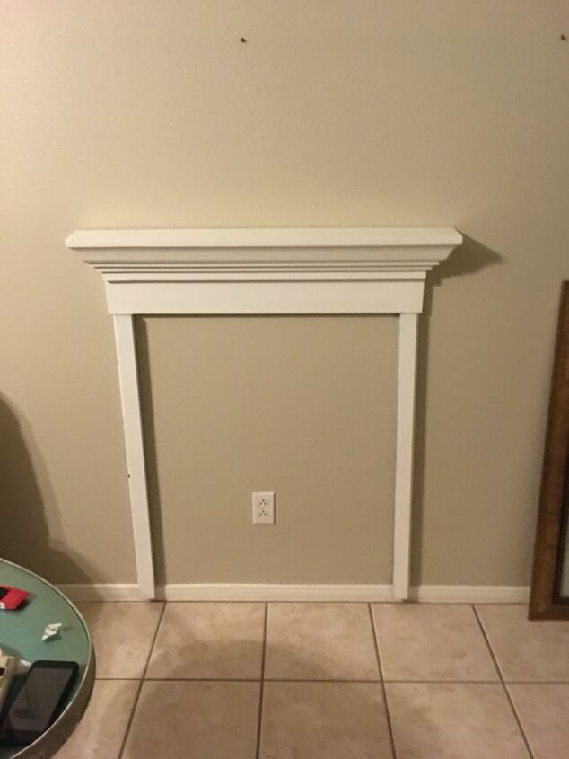 mock fireplace and mantel