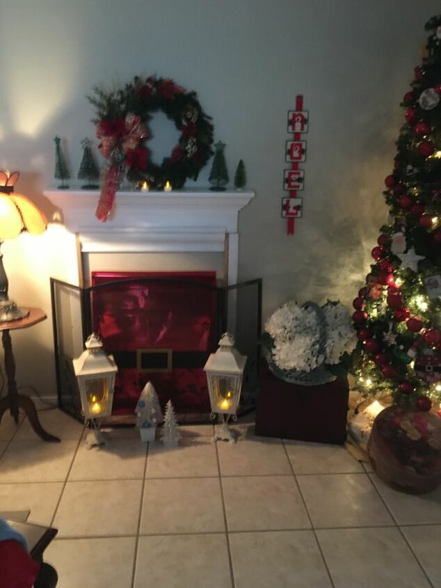 mock fireplace and mantel