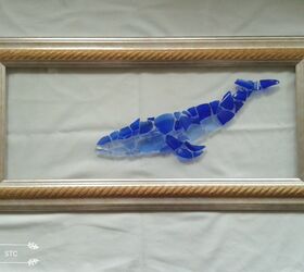 blue whale mosaic picture frame, Whale Placement in Frame