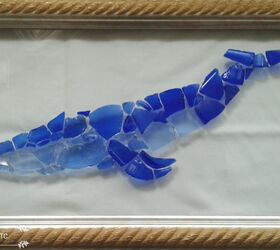 blue whale mosaic picture frame, Blue Whale Mosaic