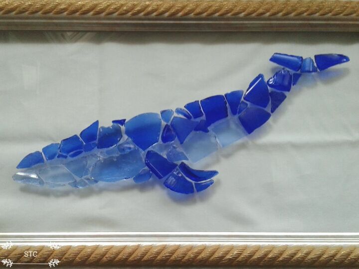 marco de mosaico de la ballena azul, Mosaico de la ballena azul