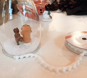 adorable diy wine glass snow globes, Just a little at a time