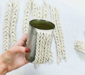 chunky knit tin can upcycle