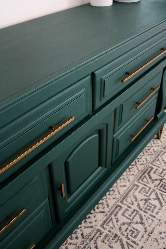 How to Paint an Old Dresser Upcycle - Hunter Green + Brass DIY | Hometalk How to Paint an Old Dresser Upcycle - Hunter Green + Brass DIY | Hometalk