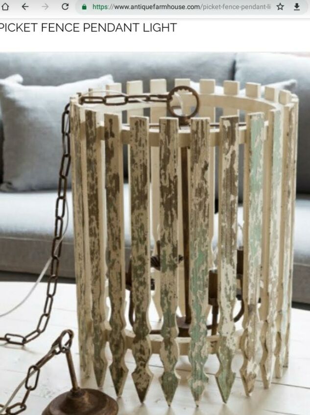 fcil chandelier makeover con driftwood, L mpara de la valla