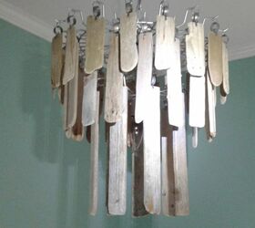 Easy  Chandelier Makeover With Driftwood