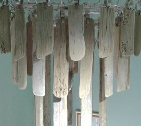 easy chandelier makeover with driftwood, Close up View