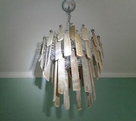easy chandelier makeover with driftwood, Angled view of the Tiers