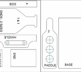 how to make a diy beer caddy flight paddles template tutorial, DIY beer caddy and flight paddle template dimensions