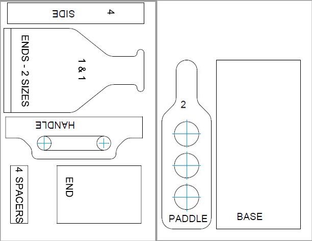 how to make a diy beer caddy flight paddles template tutorial, DIY beer caddy and flight paddle template dimensions