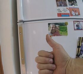 how to make a fridge door handle diy project, final result